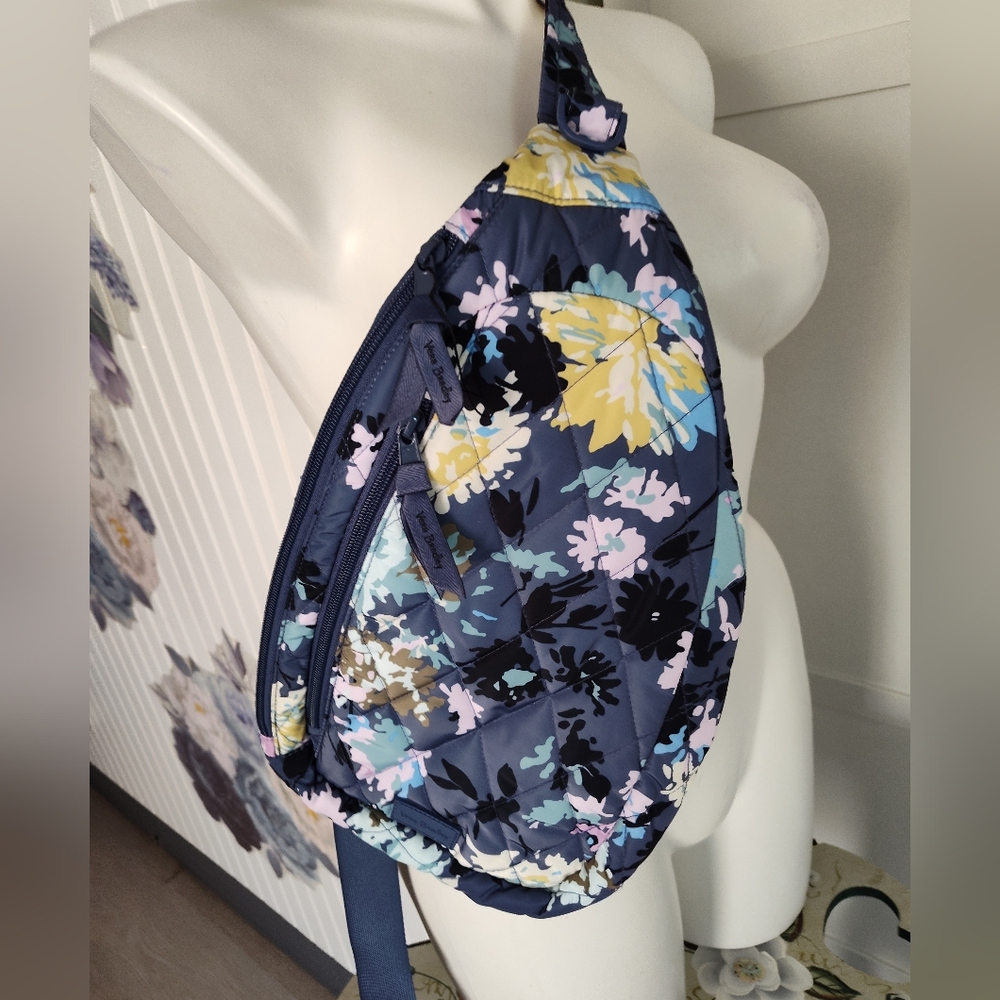Vera Bradley Ultralight Essential Sling Backpack Chrysanthemum Crush NWOT